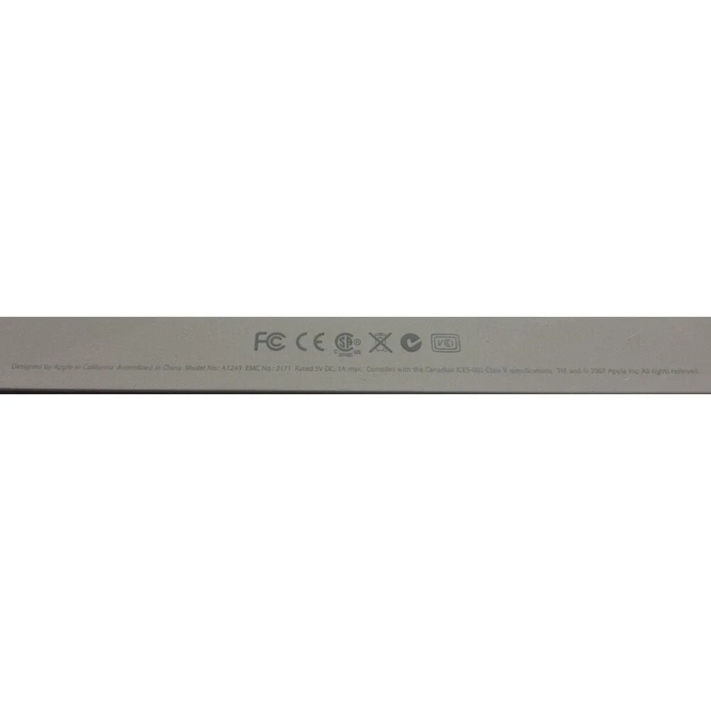 Apple A1243 Wired USB Aluminum Keyboard w/ Numeric Keypad, Enhanced Keys Tested